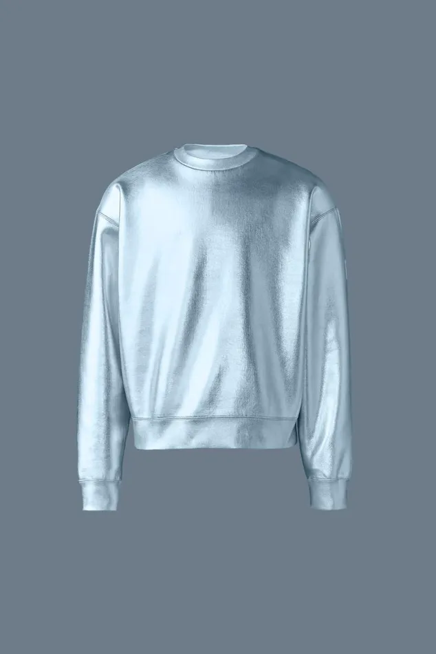 Hoodies and Tops Men Mackage JULIANM Metallic DoubleFace Jersey Sweatshirt Gold