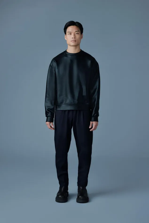 Hoodies and Tops Men Mackage JULIANM Metallic DoubleFace Jersey Sweatshirt Gold