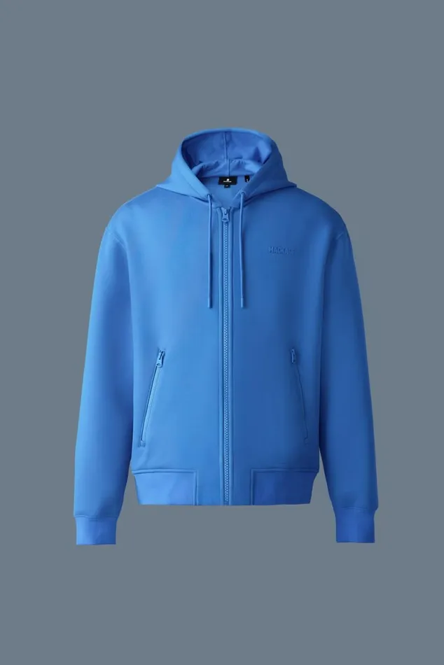 Hoodies and Tops Men Mackage KRYSTOS Doubleface Jersey Zipup Hoodie Garnet