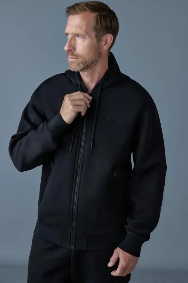 Hoodies and Tops Men Mackage KRYSTOS Doubleface Jersey Zipup Hoodie Garnet Hoodies and Tops Men Mackage KRYSTOS Doubleface Jersey Zipup Hoodie Garnet