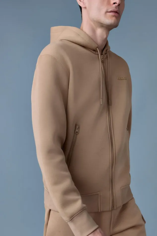 Hoodies and Tops Men Mackage KRYSTOS Doubleface Jersey Zipup Hoodie Garnet Hoodies and Tops Men Mackage KRYSTOS Doubleface Jersey Zipup Hoodie Garnet