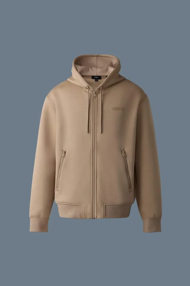 Hoodies and Tops Men Mackage KRYSTOS Doubleface Jersey Zipup Hoodie Garnet Hoodies and Tops Men Mackage KRYSTOS Doubleface Jersey Zipup Hoodie Garnet
