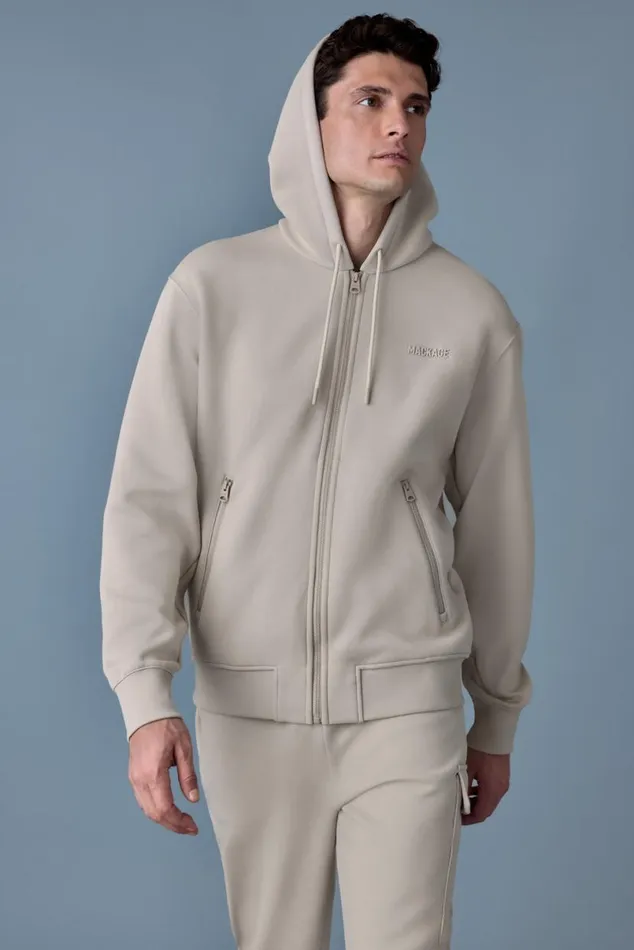 Hoodies and Tops Men Mackage KRYSTOS Doubleface Jersey Zipup Hoodie Garnet Hoodies and Tops Men Mackage KRYSTOS Doubleface Jersey Zipup Hoodie Garnet