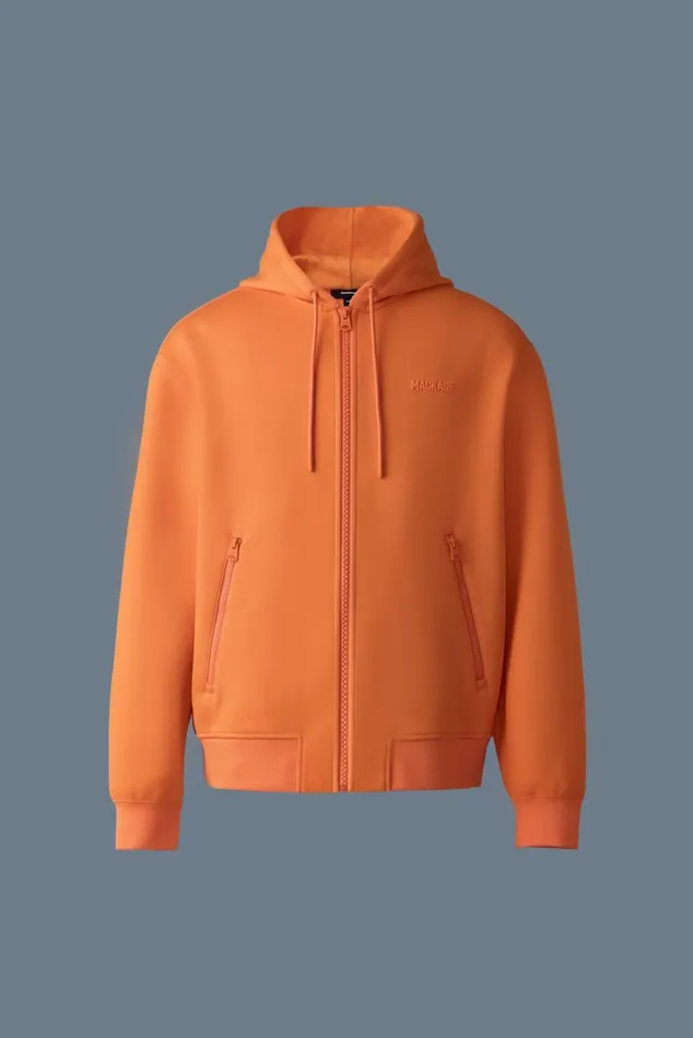Hoodies and Tops Men Mackage KRYSTOS Doubleface Jersey Zipup Hoodie Garnet Hoodies and Tops Men Mackage KRYSTOS Doubleface Jersey Zipup Hoodie Garnet