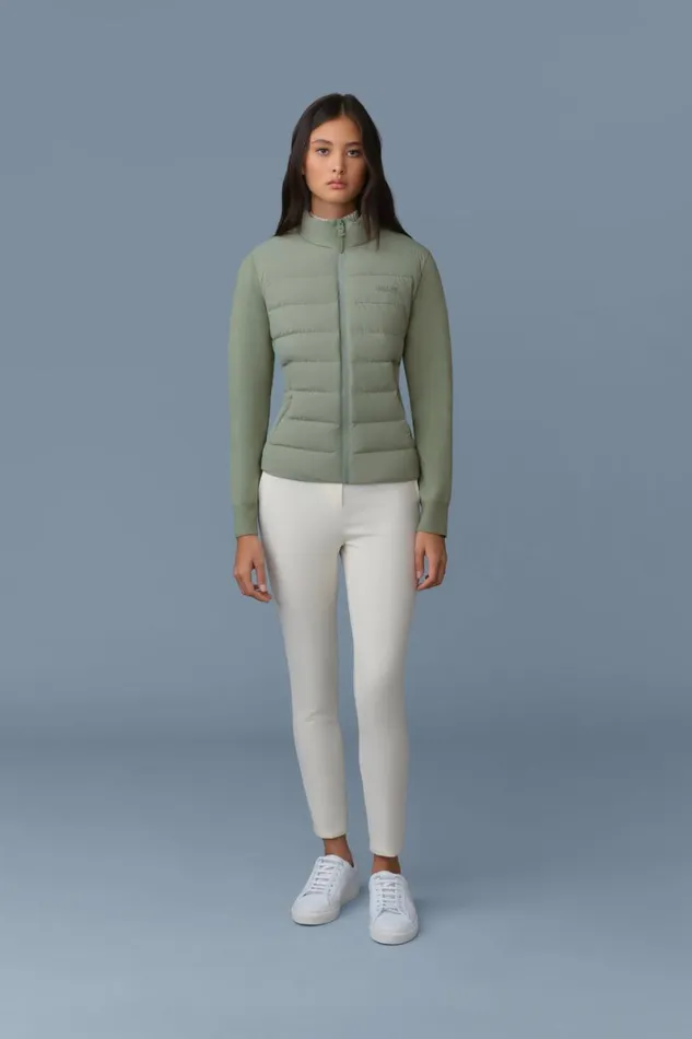Hoodies and Tops Women Mackage OCEANECITY Light Down Mixedmedia Jacket Cream