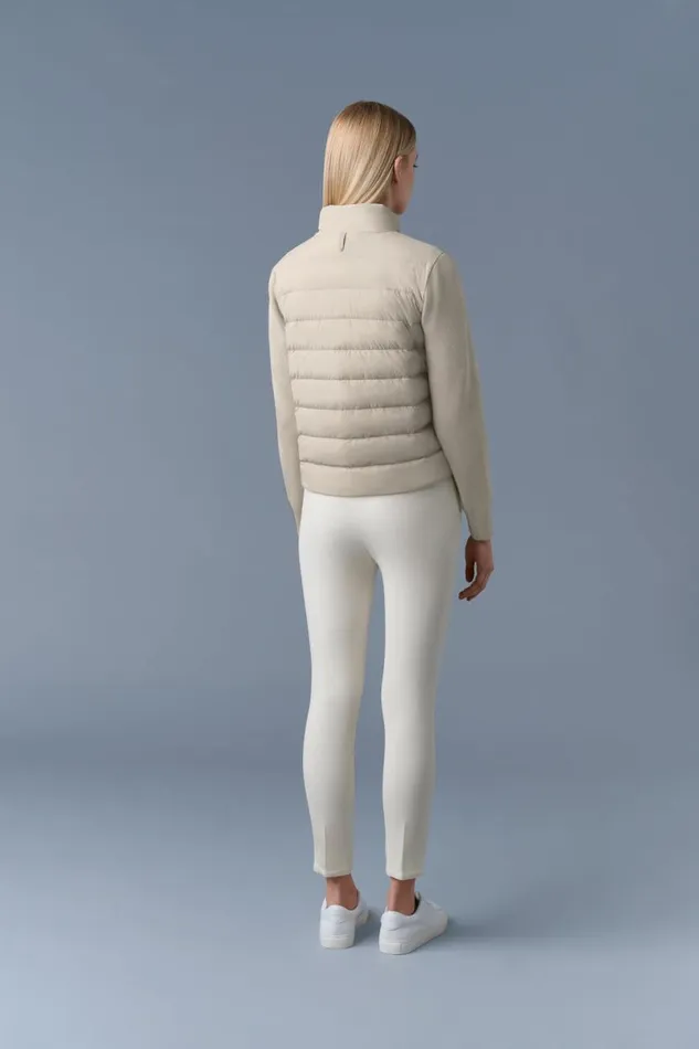 Hoodies and Tops Women Mackage OCEANECITY Light Down Mixedmedia Jacket Cream