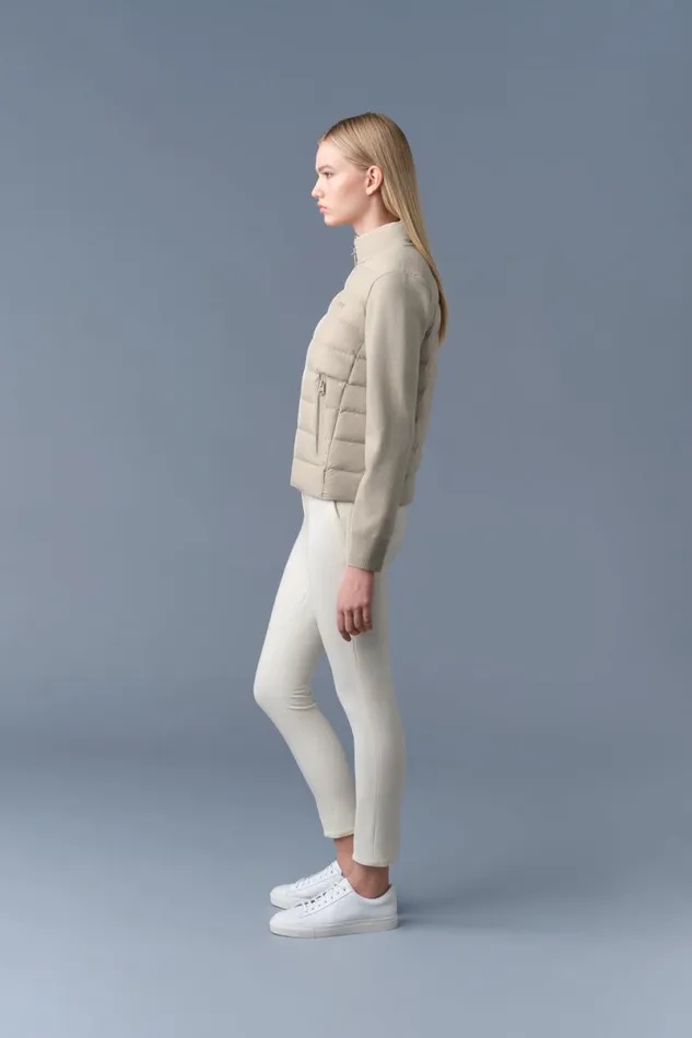 Hoodies and Tops Women Mackage OCEANECITY Light Down Mixedmedia Jacket Cream
