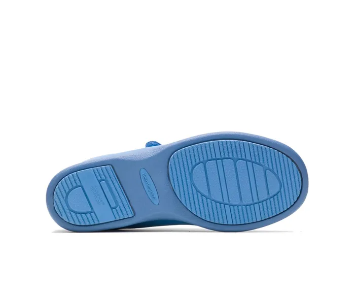 Hush Puppies Walking Shoes Women Power Walker Ii Blue Surf Leather
