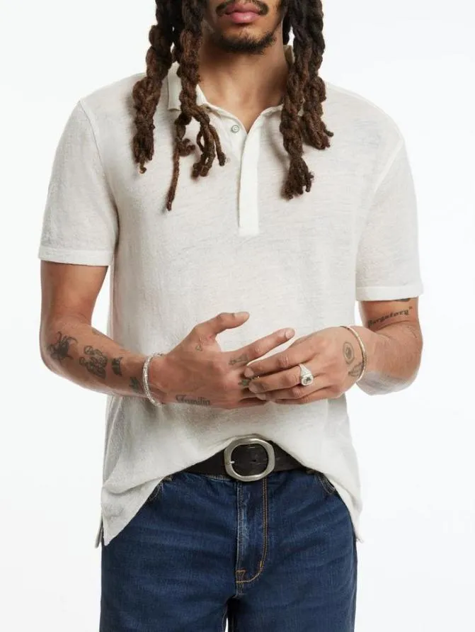 IRWIN POLO Black Clothing John Varvatos TShirts
