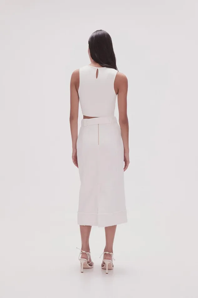 Isabel Utility Pencil Skirt Ivory Women Aje Skirts