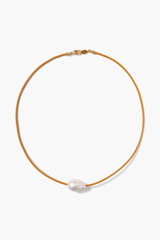 Isla Pearl Necklace Marigold Women Chan Luu Necklaces