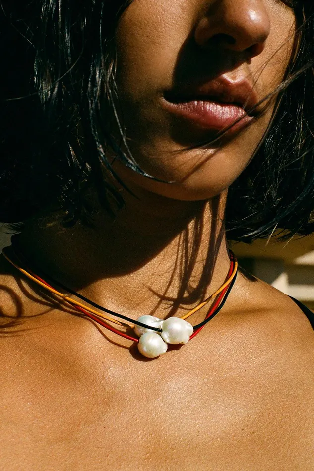 Isla Pearl Necklace Marigold Women Chan Luu Necklaces