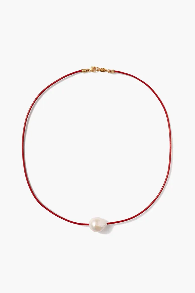 Isla Pearl Necklace Red Women Chan Luu Necklaces