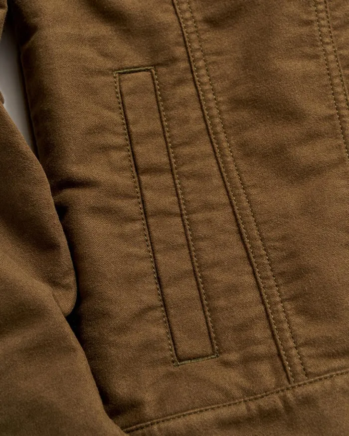 Jackets and Outerwear Men Billy Reid Moleskin Tupelo Trucker Jacket Olive