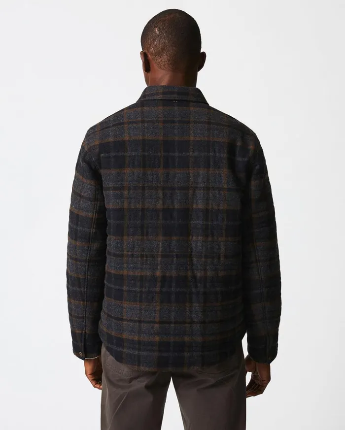 Jackets and Outerwear Men Billy Reid Theo Shirt Jacket Blackcharcoal