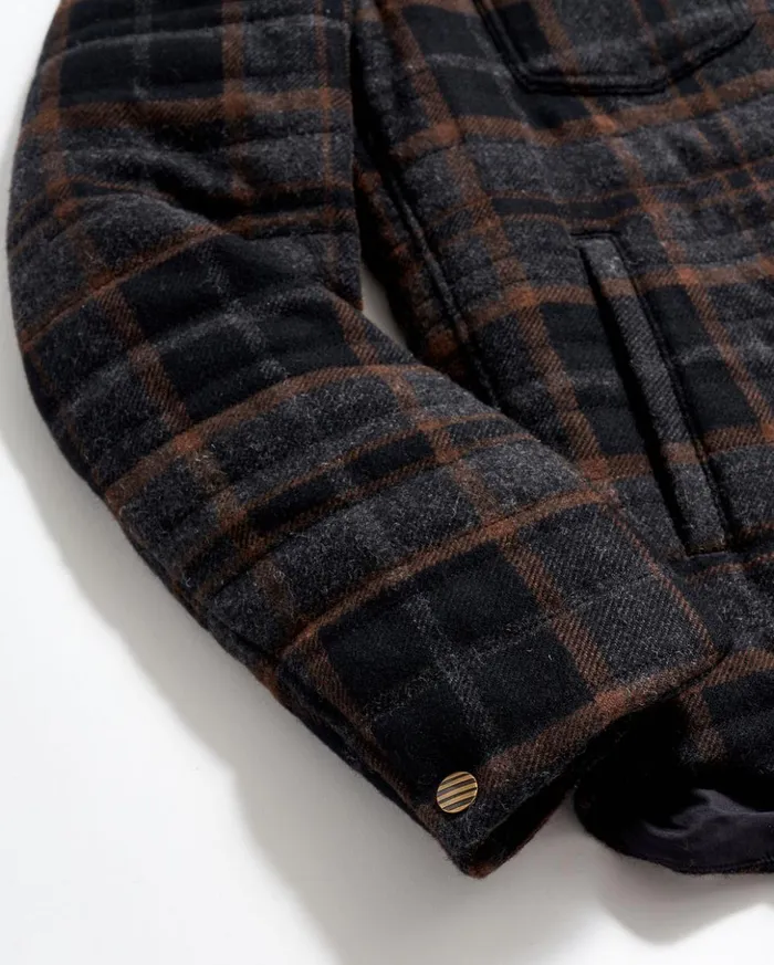 Jackets and Outerwear Men Billy Reid Theo Shirt Jacket Blackcharcoal
