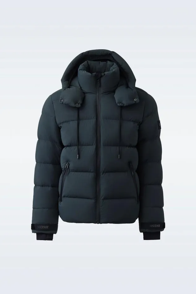 Jackets Men Mackage SAMUELSKI Medium Down Jacket With Hood Sky Blue Jackets Men Mackage SAMUELSKI Medium Down Jacket With Hood Sky Blue