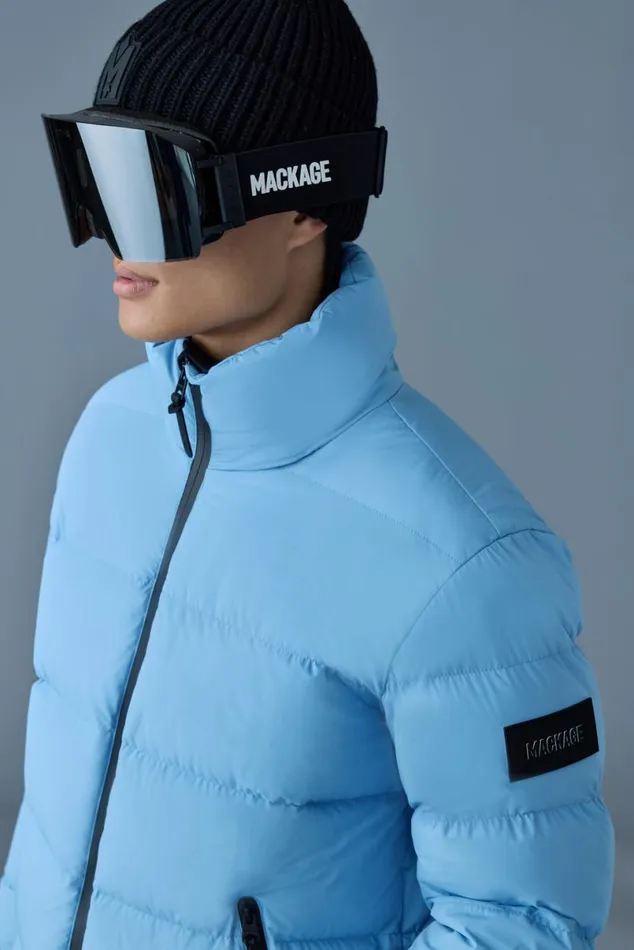 Jackets Men Mackage SAMUELSKI Medium Down Jacket With Hood Sky Blue Jackets Men Mackage SAMUELSKI Medium Down Jacket With Hood Sky Blue
