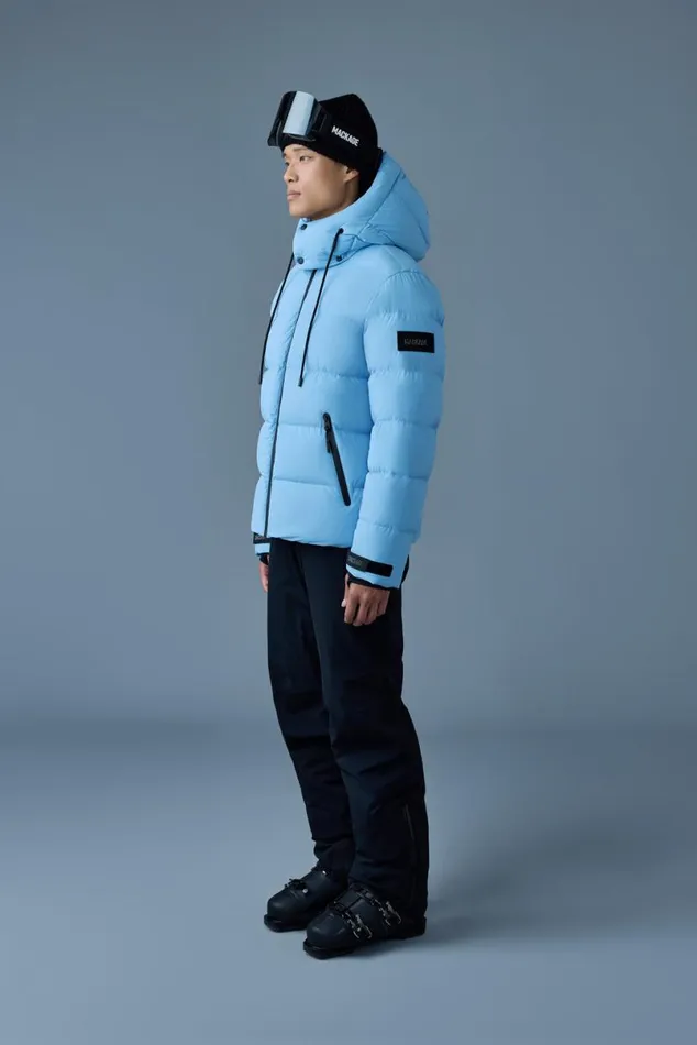 Jackets Men Mackage SAMUELSKI Medium Down Jacket With Hood Sky Blue Jackets Men Mackage SAMUELSKI Medium Down Jacket With Hood Sky Blue