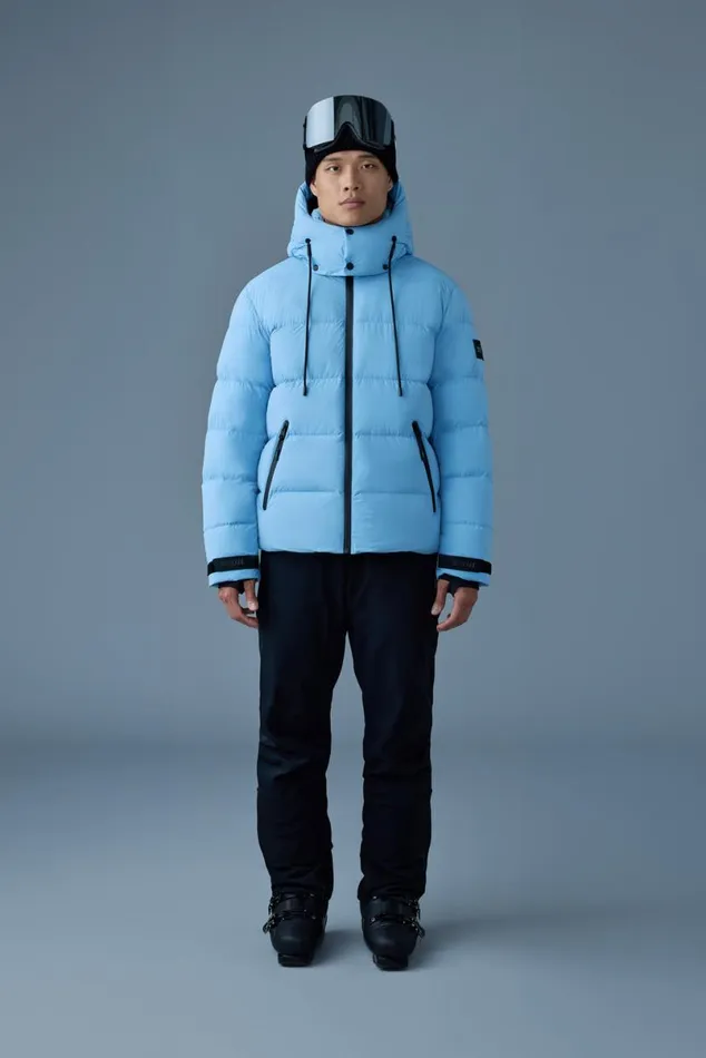 Jackets Men Mackage SAMUELSKI Medium Down Jacket With Hood Sky Blue Jackets Men Mackage SAMUELSKI Medium Down Jacket With Hood Sky Blue