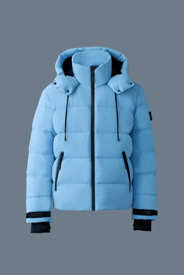 Jackets Men Mackage SAMUELSKI Medium Down Jacket With Hood Sky Blue Jackets Men Mackage SAMUELSKI Medium Down Jacket With Hood Sky Blue