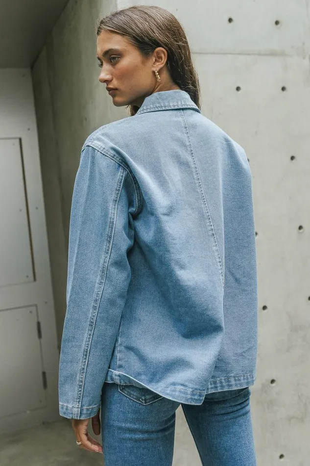 Jasmine Denim Jacket Medium Wash Women Bohme Outerwear