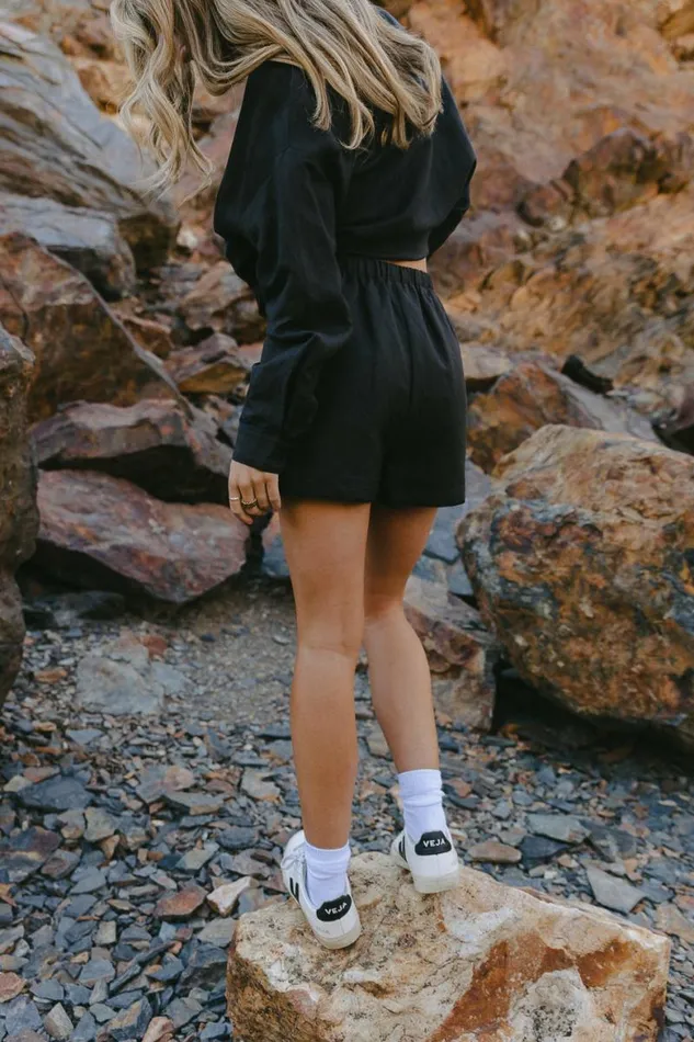 Jasmine Shorts In Black Black Women Bohme Sets
