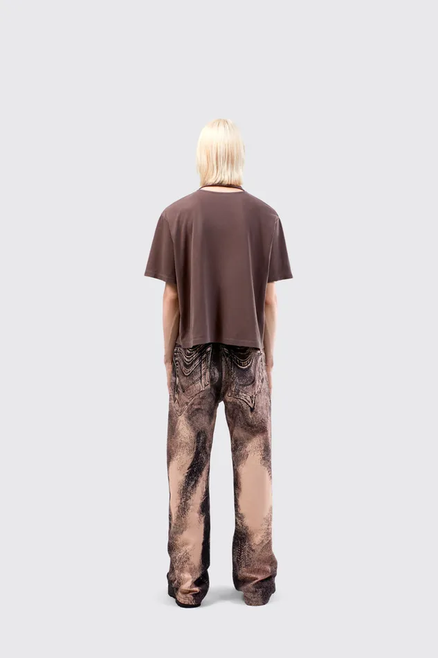 Jersey Women Camper TShirt Dusty Brown Organic Cotton TShirt