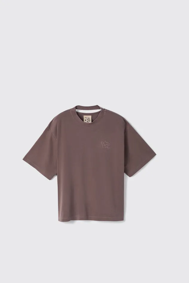Jersey Women Camper TShirt Dusty Brown Organic Cotton TShirt