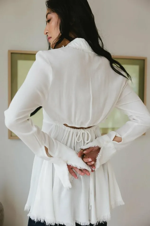 Jesse Fringe Top In White White Women Bohme Tops