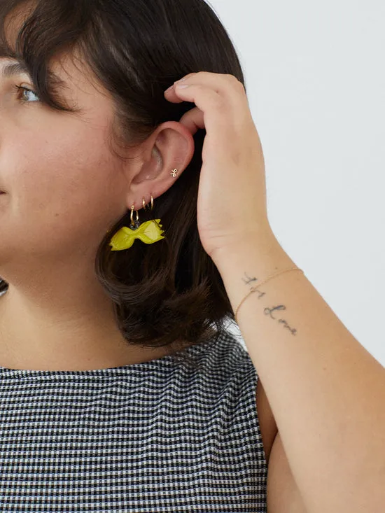 Jewelry Lisa Says Gah Women Bowtie Pasta Hoops Yellow