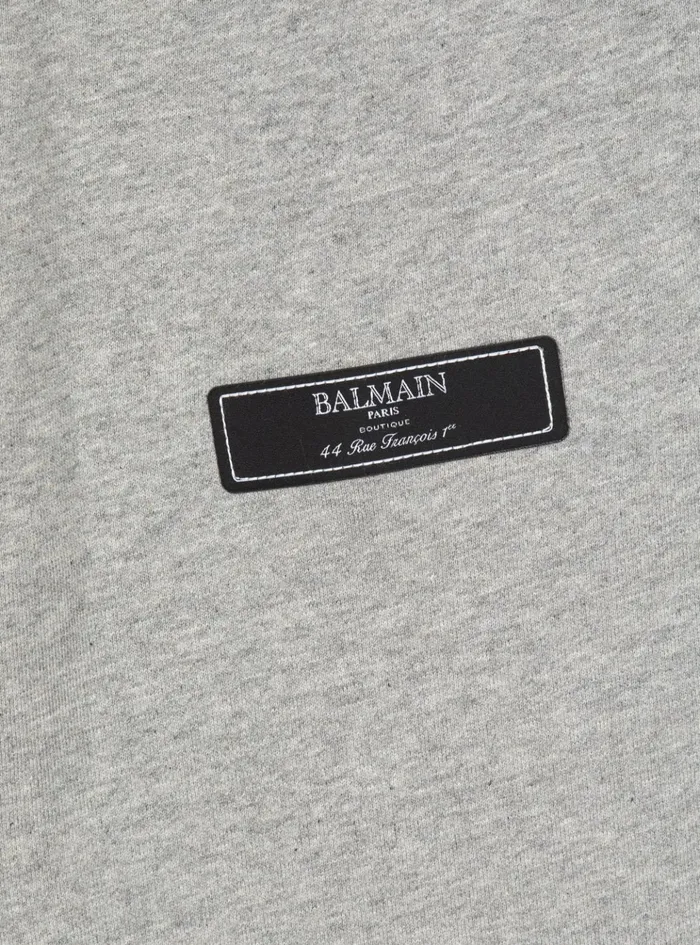 Joggers With Pierre Label Grey Kids Balmain