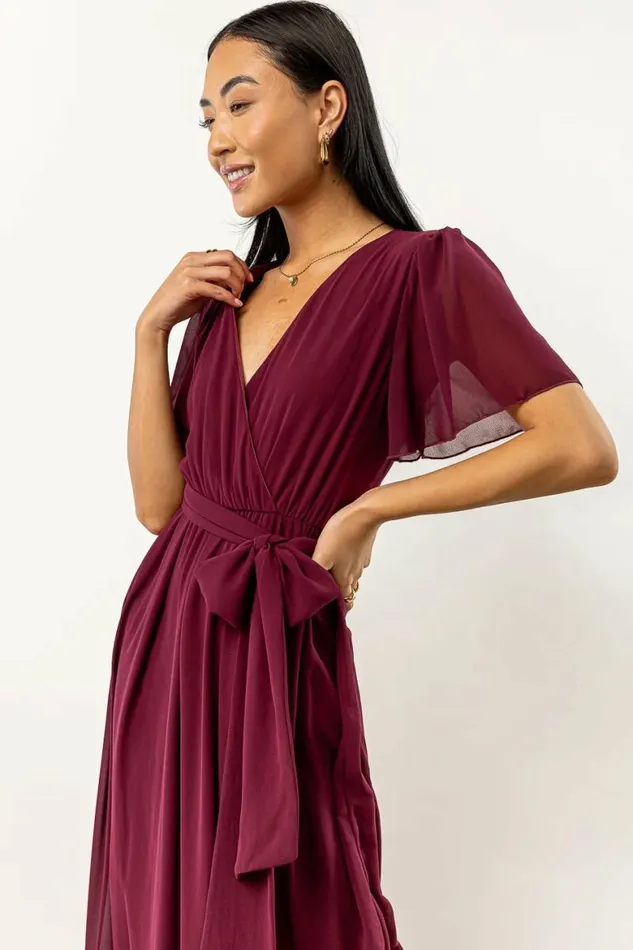 Josie Maxi Dress In Burgundy 8211 FINAL SALE Burgundy Women Bohme Dresses