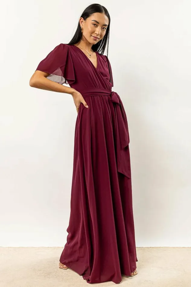 Josie Maxi Dress In Burgundy 8211 FINAL SALE Burgundy Women Bohme Dresses