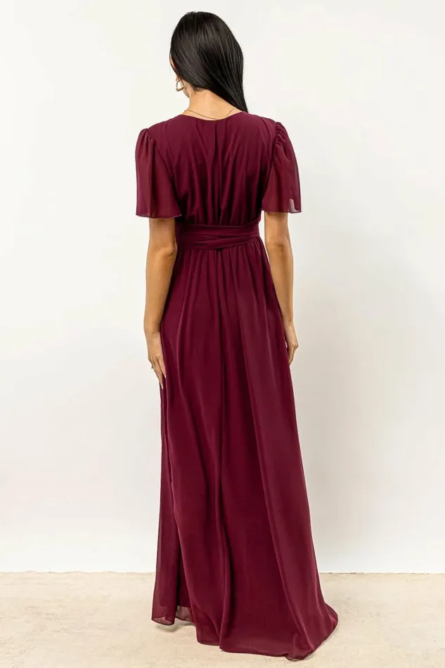 Josie Maxi Dress In Burgundy 8211 FINAL SALE Burgundy Women Bohme Dresses