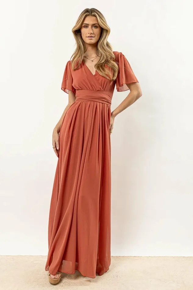 Josie Maxi Dress In Terracotta 8211 FINAL SALE Terracotta Women Bohme Dresses