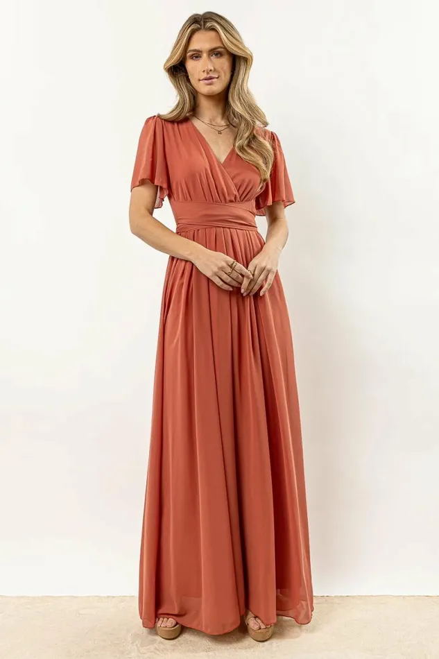 Josie Maxi Dress In Terracotta 8211 FINAL SALE Terracotta Women Bohme Dresses
