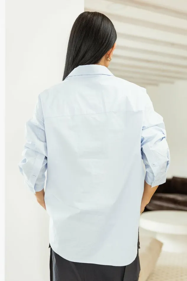 Juliette Button Up Blue Women Bohme Tops