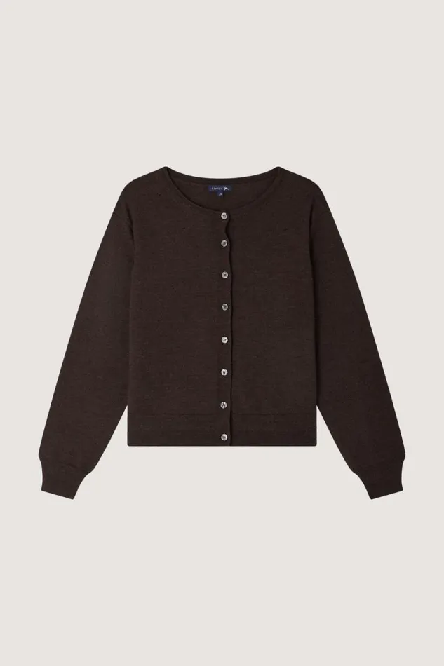 Jumpers and Cardigans Women Soeur TITA CARDIGAN Dark Brown