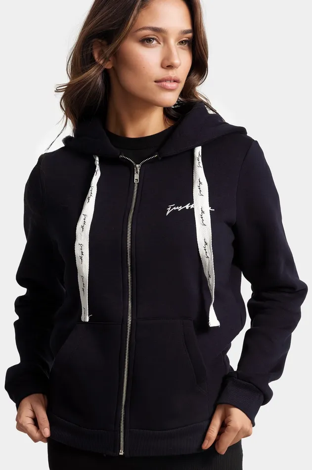 Just Hype Hoodies and Sweatshirts Hype Womens Navy Scribble Zip Hoodie