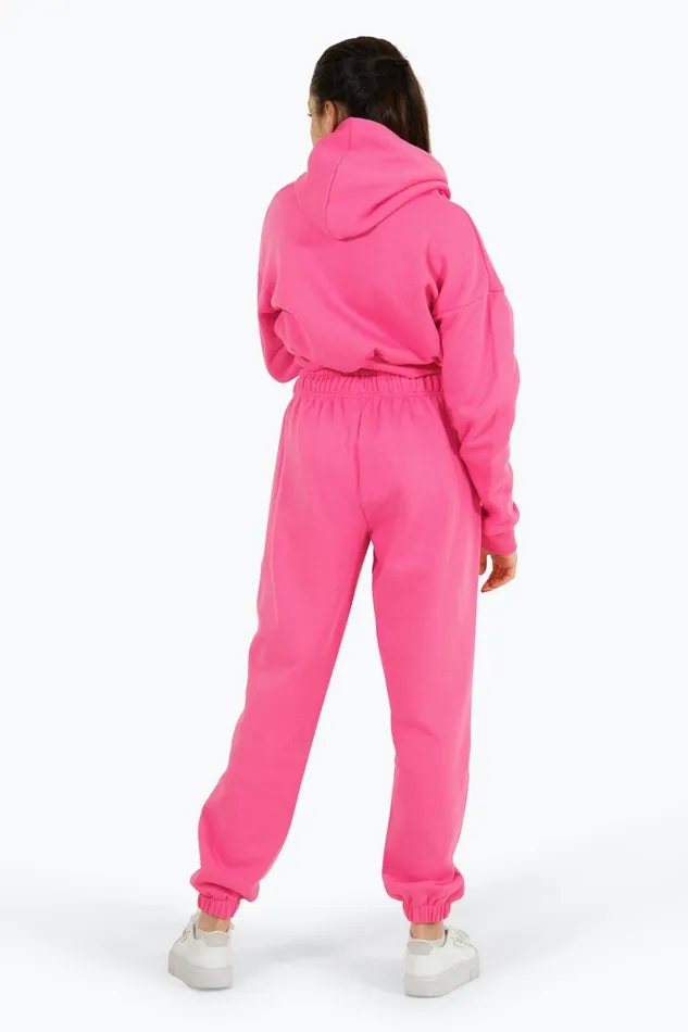 Just Hype Joggers Hype Girls Pink Script Joggers