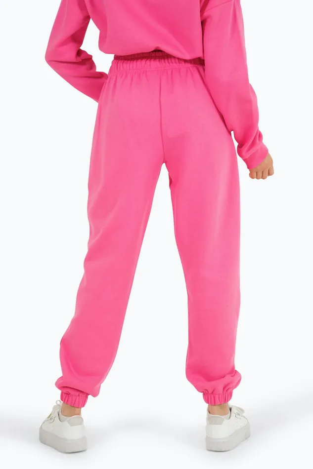 Just Hype Joggers Hype Girls Pink Script Joggers