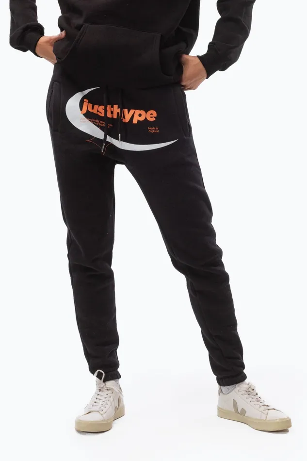 Just Hype Joggers Justhype Womens Black Oval Sports Joggers