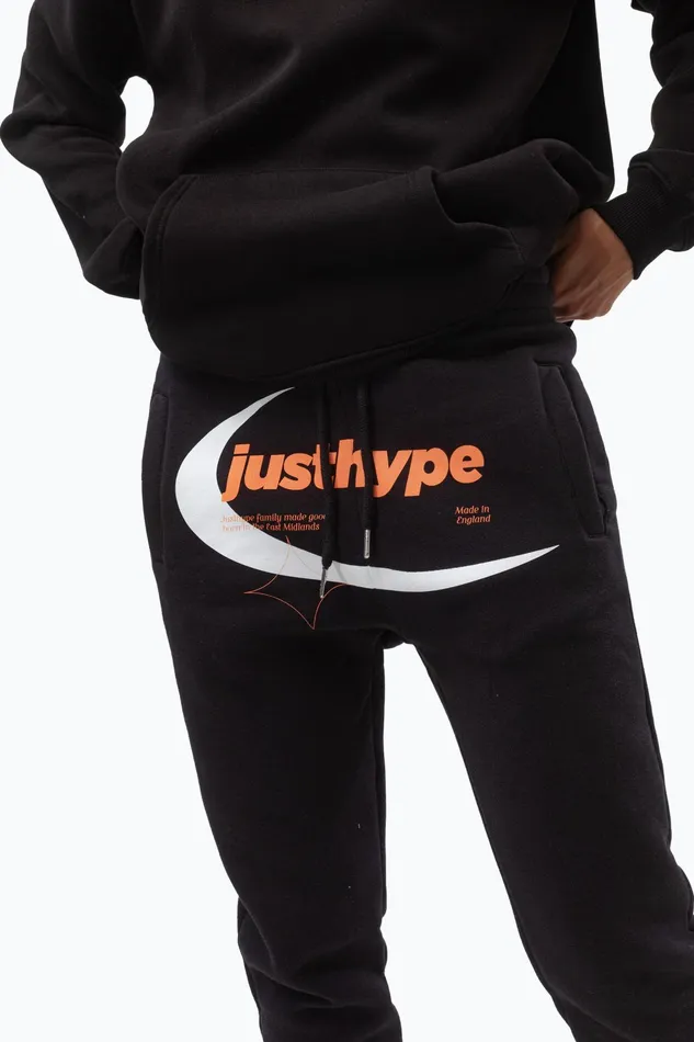 Just Hype Joggers Justhype Womens Black Oval Sports Joggers