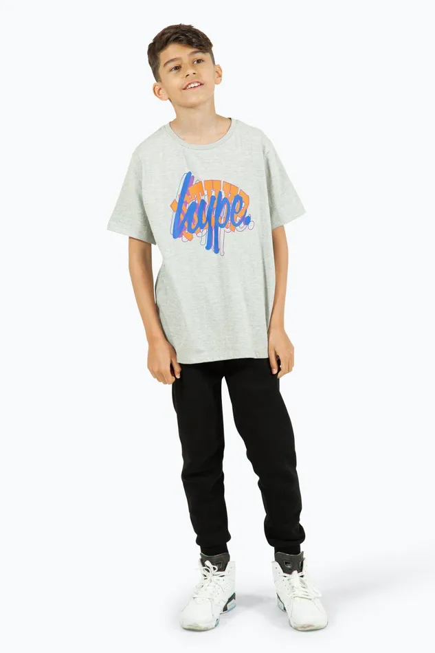 Just Hype TShirts and Vests Hype Boys Grey Marl Triple TShirt