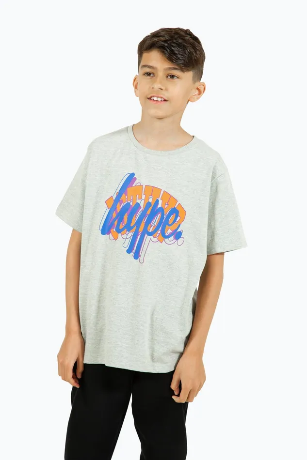 Just Hype TShirts and Vests Hype Boys Grey Marl Triple TShirt