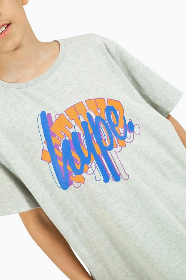 Just Hype TShirts and Vests Hype Boys Grey Marl Triple TShirt
