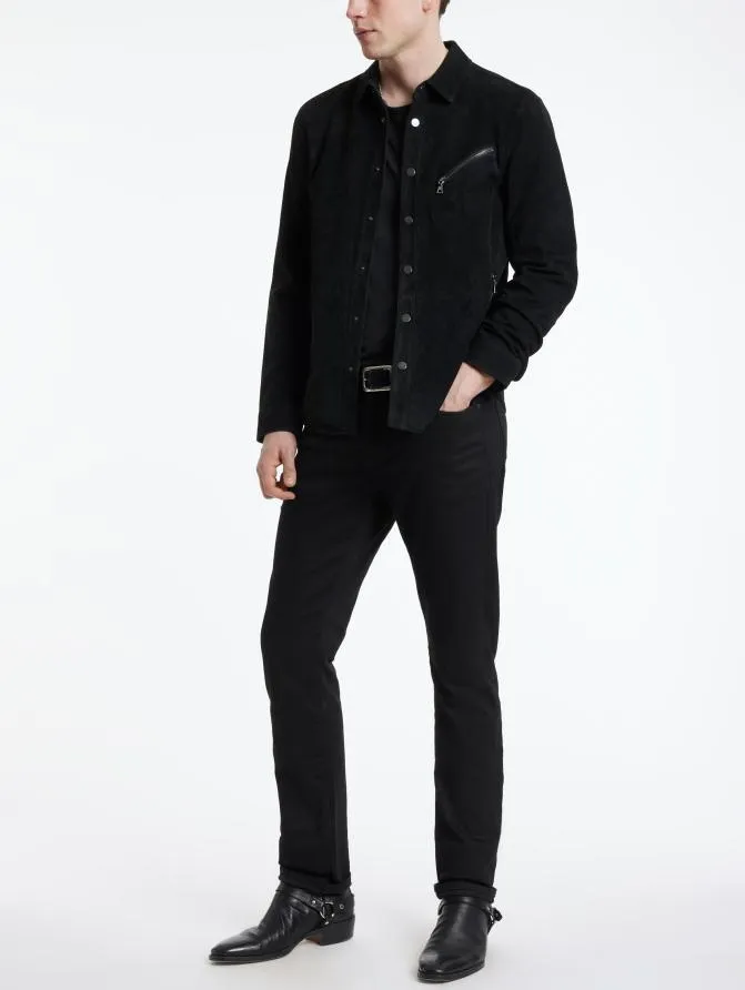 KADD SHIRT JACKET Black Clothing John Varvatos Leather Jackets