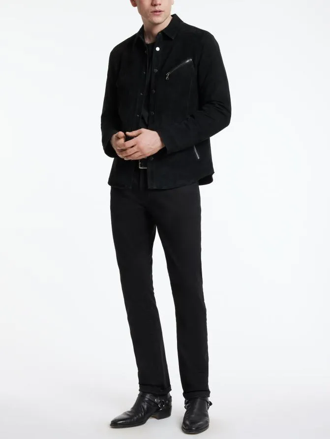 KADD SHIRT JACKET Black Clothing John Varvatos Leather Jackets