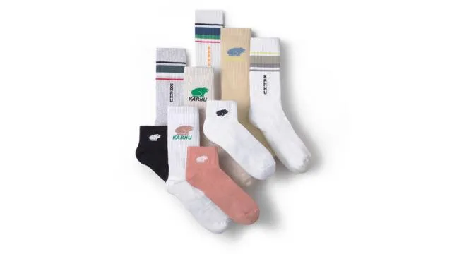 Karhu Classic Logo Half Sock Bright Whitejet Black Men Socks